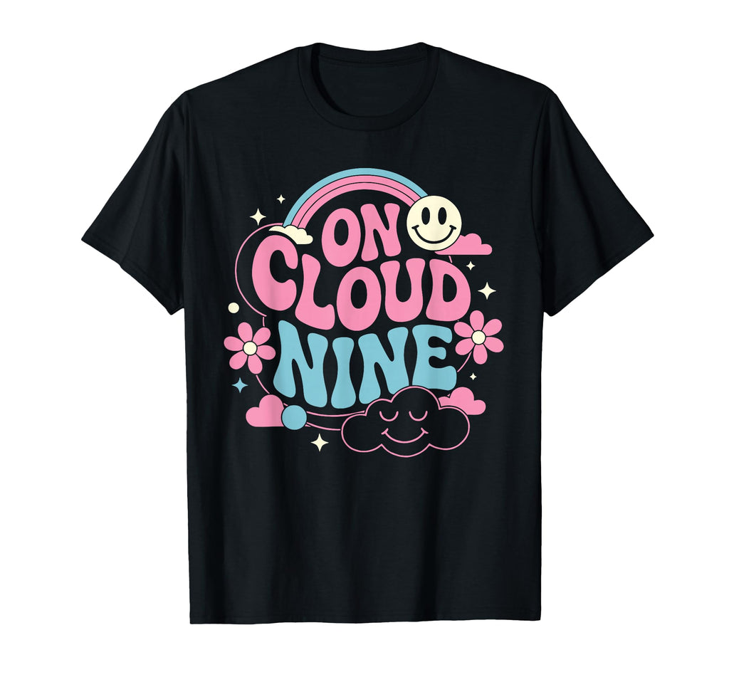 Cloud Nine 9Th Birthday Birthday Rainbow T-Shirt - Unique Graphic Unisex - T-Shirt, Sweatshirt, Hoodie