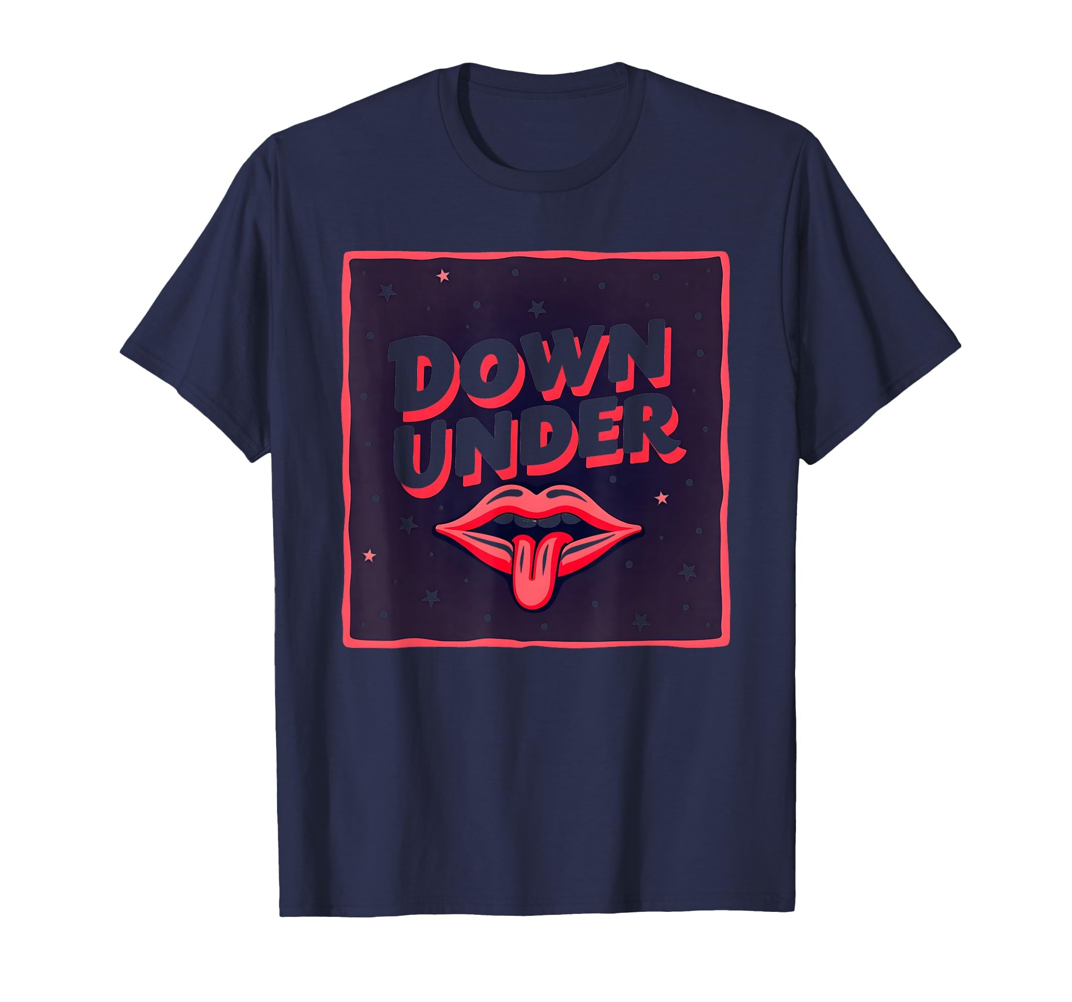 Lesbians Eat What Down Under Diner Navy T-Shirt - Graphic Print Men Women - T-Shirt, Sweatshirt, Hoodie