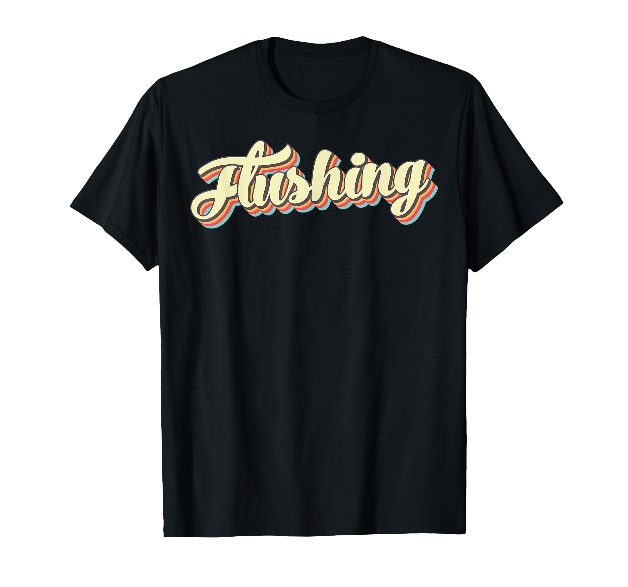 Flushing Art Baseball Font T-Shirt - Trendy Graphic for Adults - T-Shirt, Sweatshirt, Hoodie