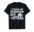 I Teach My Grandson To Hit And Steal T-Shirt - Minimalist Print Unisex - T-Shirt, Sweatshirt, Hoodie
