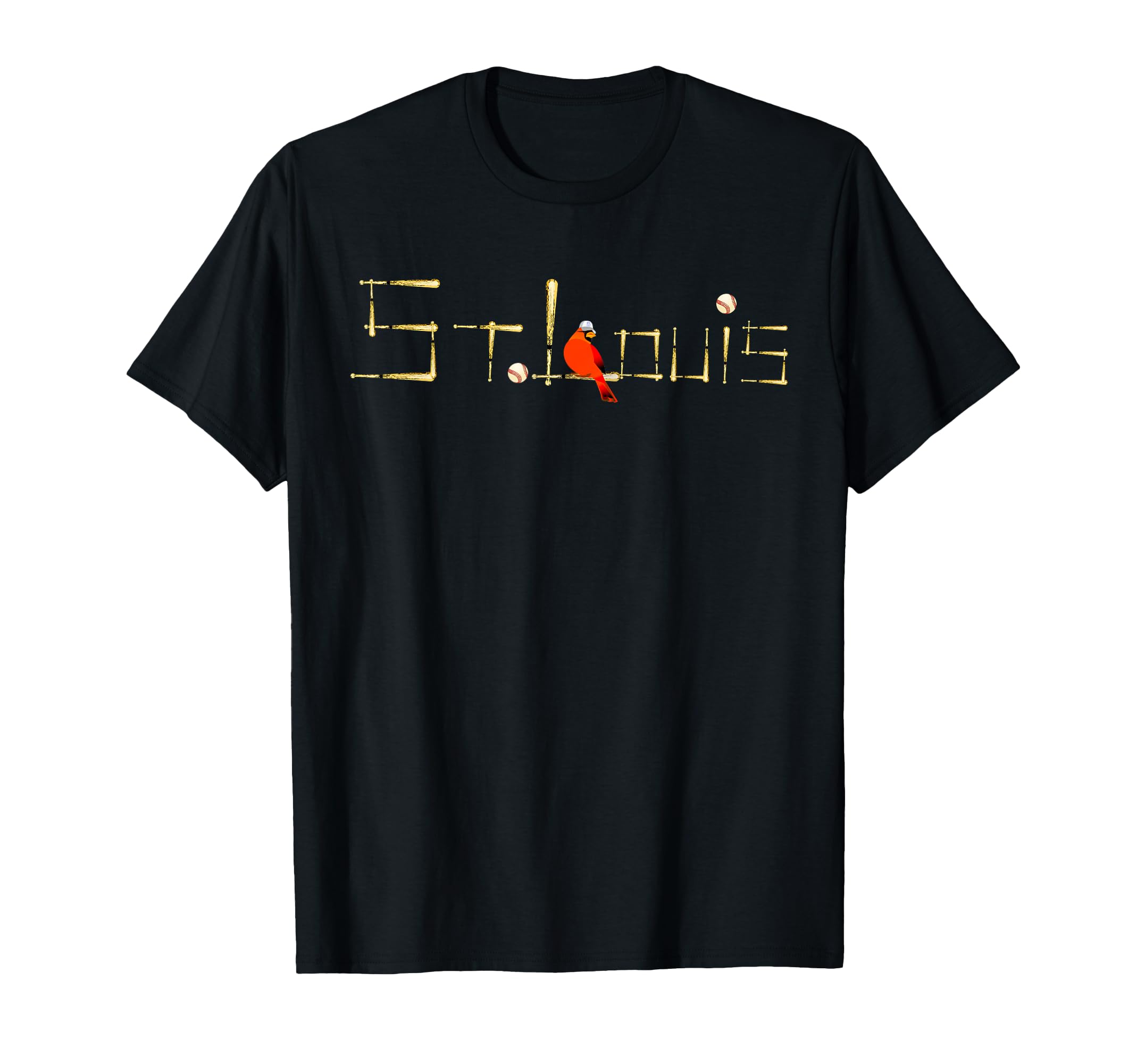 Saint Louis Red Cardinal Bat Font T-Shirt - Streetwear Style Men Women - T-Shirt, Sweatshirt, Hoodie