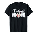 T Ball Mom Heart Baseball Softball T-Shirt - Unique Graphic for Adults - T-Shirt, Sweatshirt, Hoodie