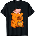 Cute Capybara And Axolotl Kawaii - Adult & Kids T-Shirts, Sweatshirts & Hoodies apparel design preview 1