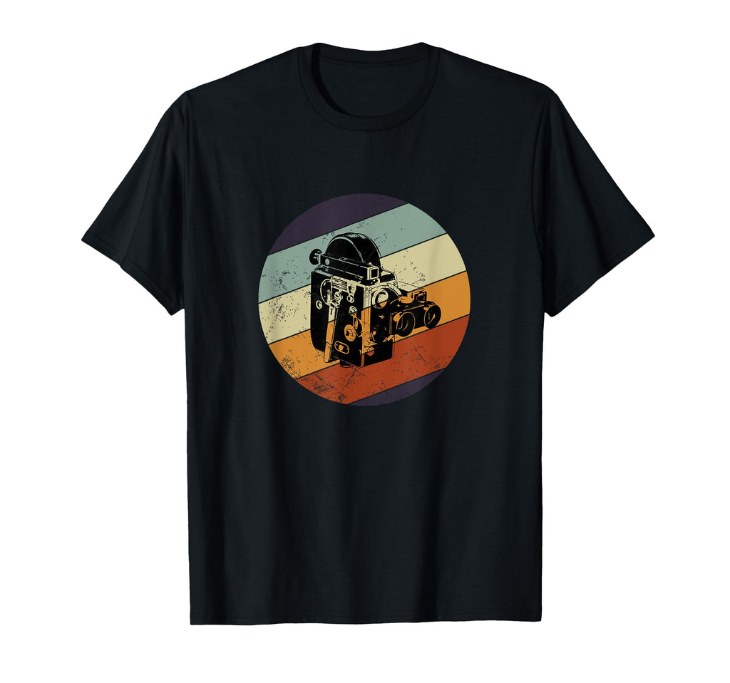 Distressed 16 Mm Film Camera Sunset T-Shirt - Novelty Apparel Men Women - T-Shirt, Sweatshirt, Hoodie