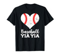 Baseball Yia Yia Funny Baseball Heart T-Shirt - Unique Graphic Men Women - T-Shirt, Sweatshirt, Hoodie