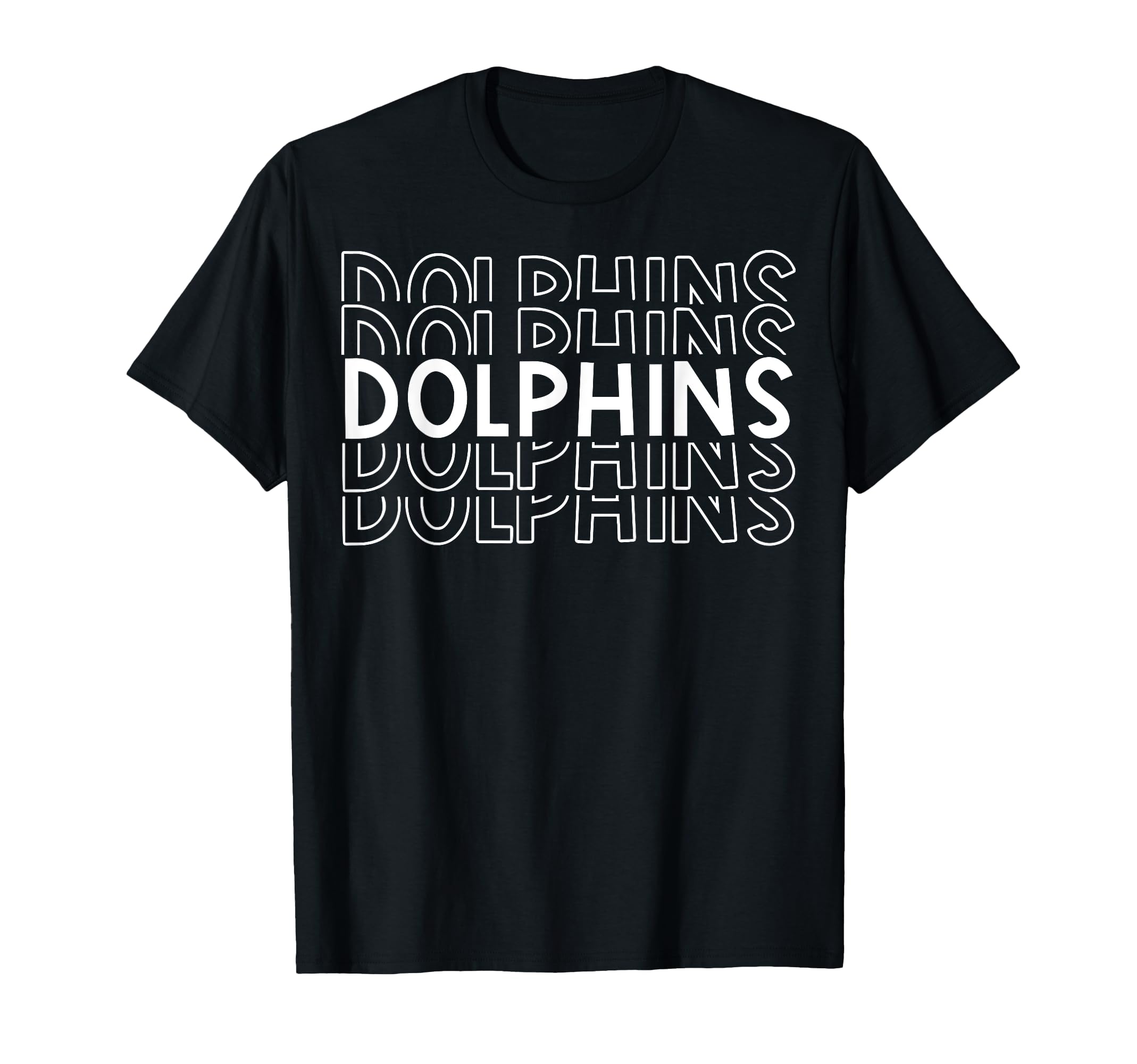 Dolphins School Sports Team Mascot Town T-Shirt - Graphic Print for Adults - T-Shirt, Sweatshirt, Hoodie