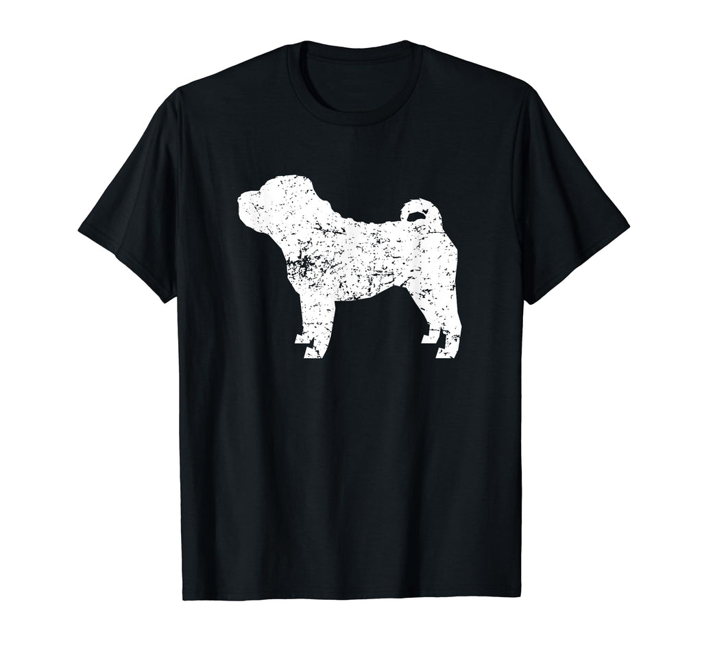 Distressed Shar Pei Silhouette Dog T-Shirt - Trendy Graphic for Adults - T-Shirt, Sweatshirt, Hoodie