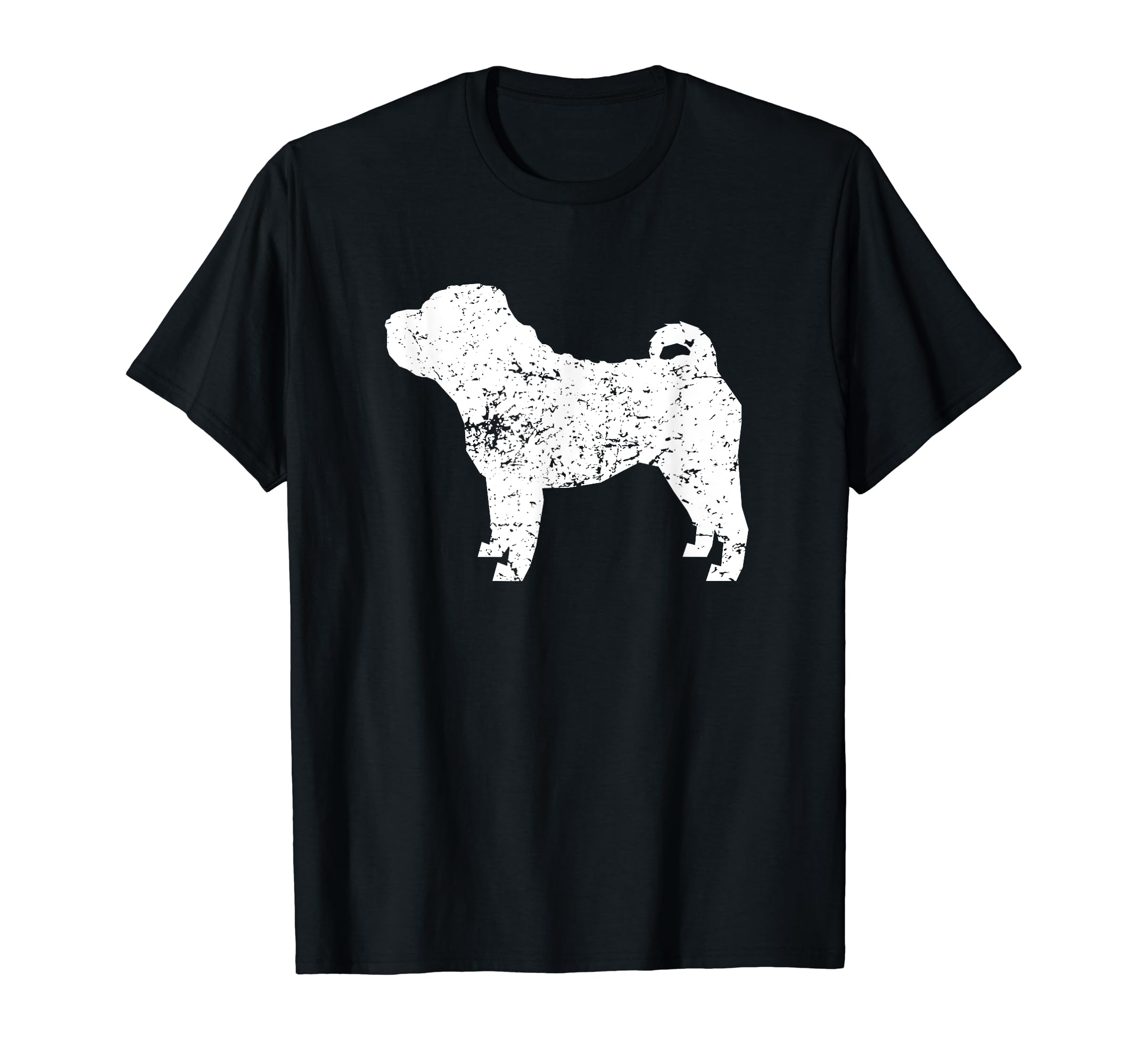 Distressed Shar Pei Silhouette Dog T-Shirt - Trendy Graphic for Adults - T-Shirt, Sweatshirt, Hoodie
