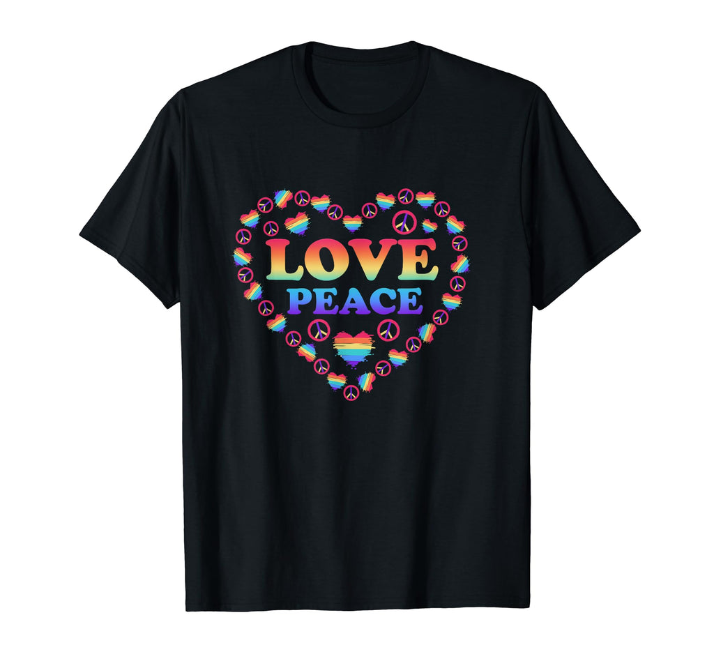 Peace Sign Love 70S Hippie Costume T-Shirt - Unique Graphic Men Women - T-Shirt, Sweatshirt, Hoodie
