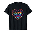 Peace Sign Love 70S Hippie Costume T-Shirt - Unique Graphic Men Women - T-Shirt, Sweatshirt, Hoodie
