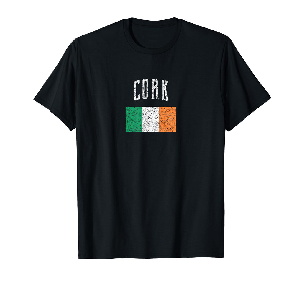 Cork Ireland Flag Distressed T-Shirt - Trendy Graphic Men Women - T-Shirt, Sweatshirt, Hoodie