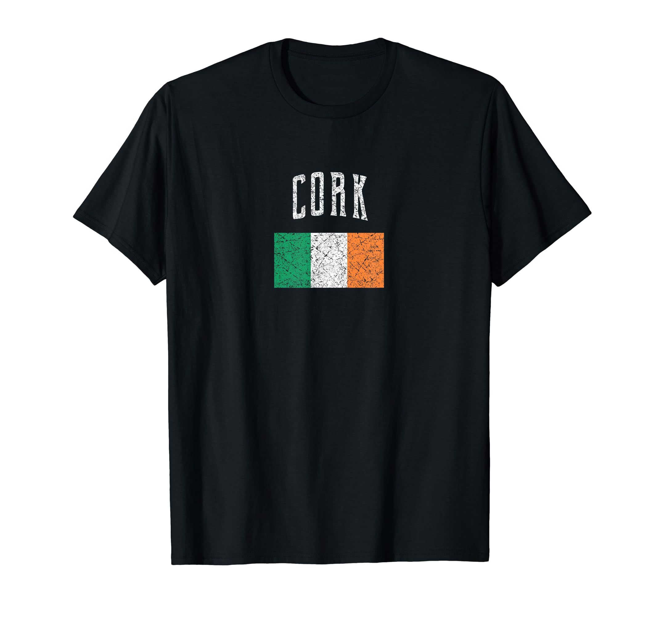 Cork Ireland Flag Distressed T-Shirt - Trendy Graphic Men Women - T-Shirt, Sweatshirt, Hoodie