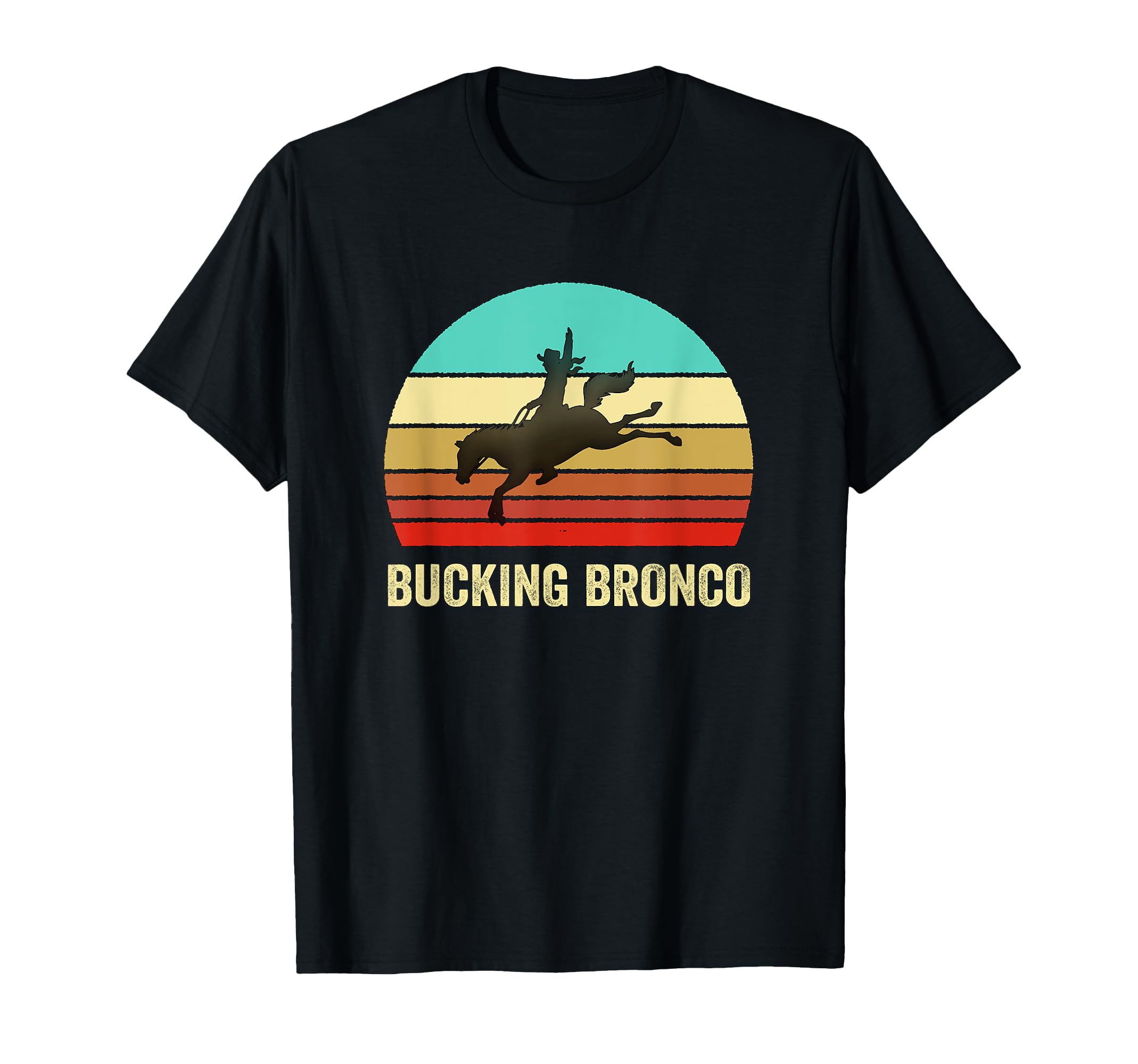 Sunset Bucking Bronco T-Shirt - Aesthetic Graphic for Adults - T-Shirt, Sweatshirt, Hoodie