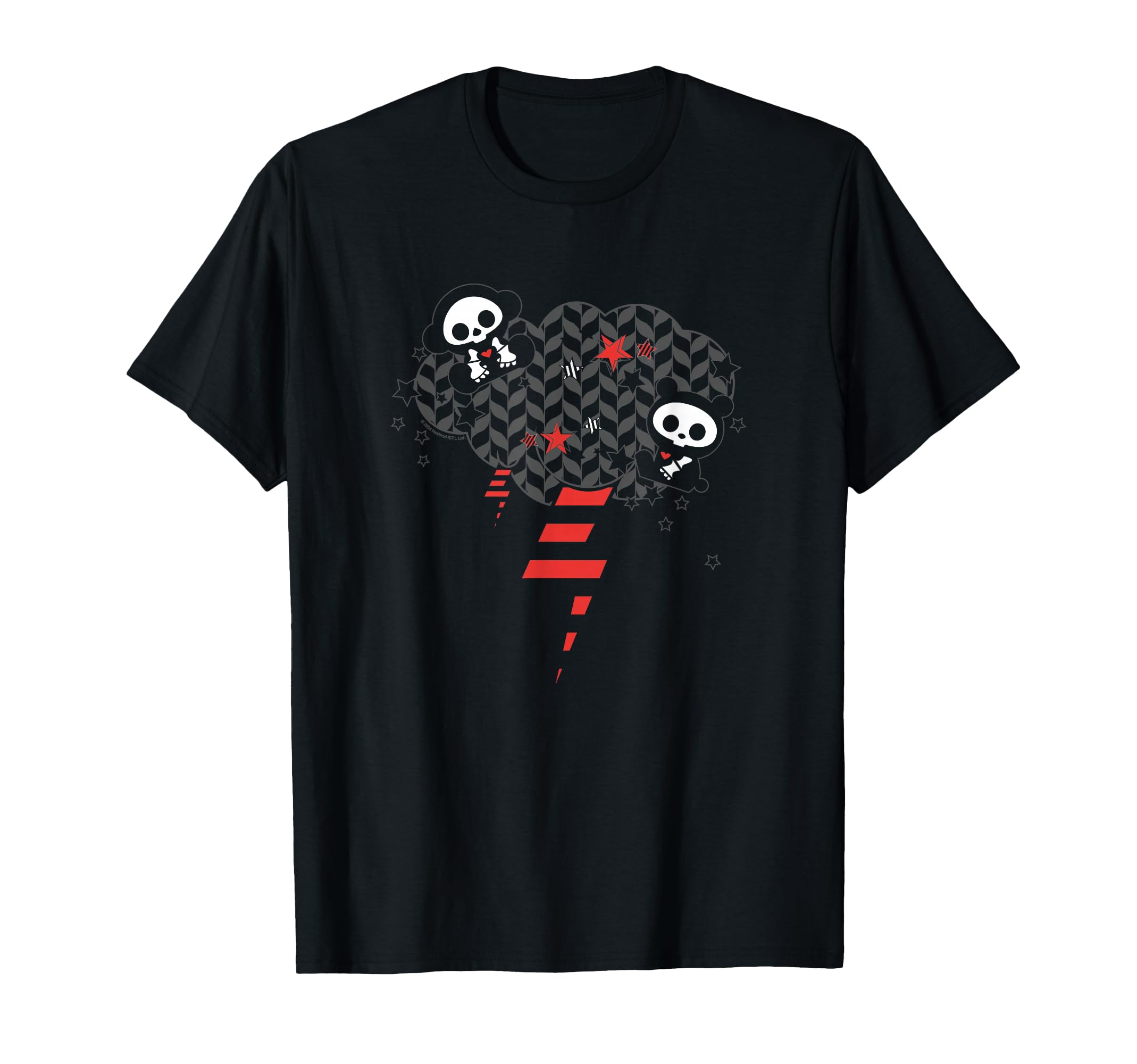 Skelanimals Panda Rocker Striped T-Shirt - Streetwear Style Men Women - T-Shirt, Sweatshirt, Hoodie