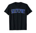 Shreveport La Distressed Blue Varsity T-Shirt - Custom Art Print Unisex - T-Shirt, Sweatshirt, Hoodie