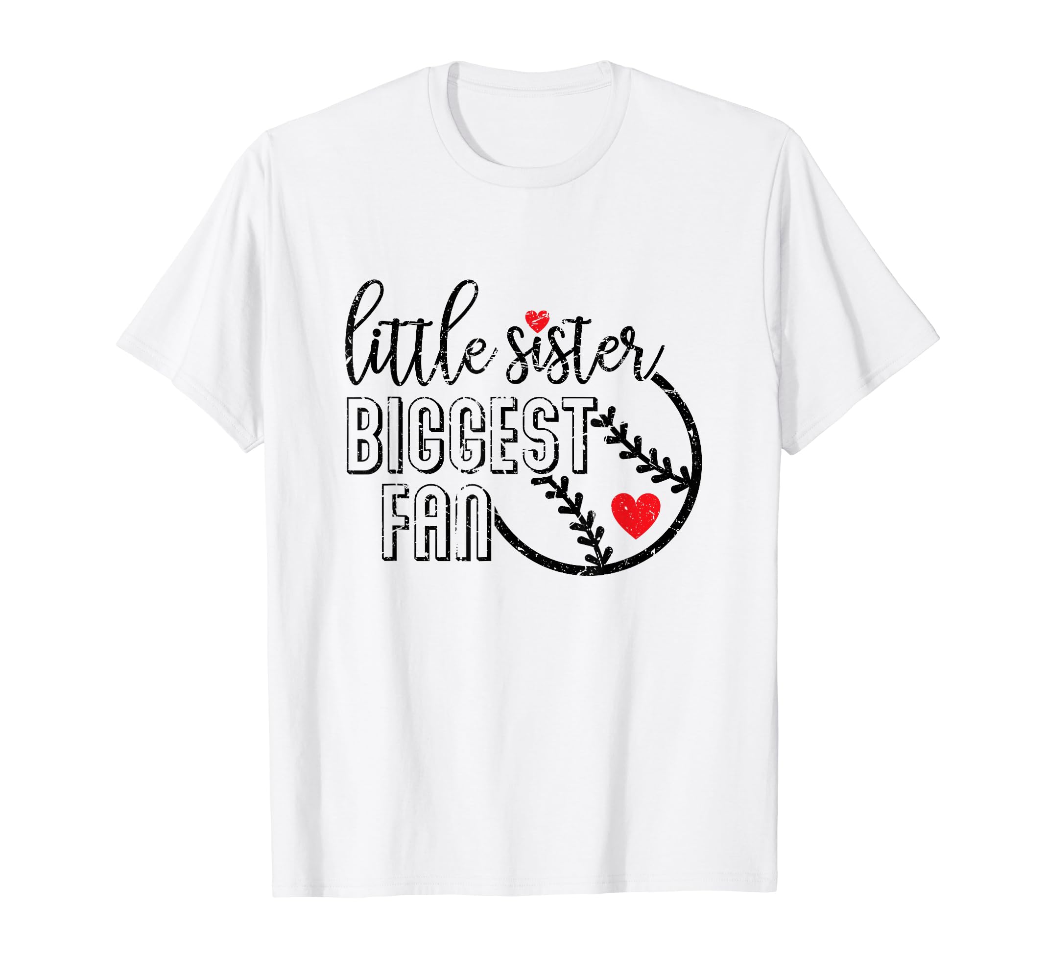 Little Sister Biggest Fan Funny T-Shirt - Aesthetic Graphic Unisex - T-Shirt, Sweatshirt, Hoodie
