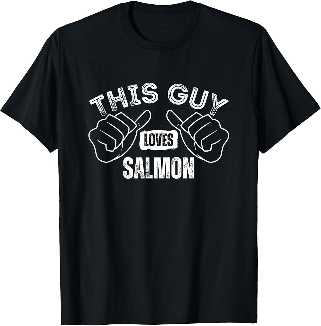 I Love Salmon Funny Text Merch - Adult & Kids T-Shirts, Sweatshirts & Hoodies apparel design preview 1