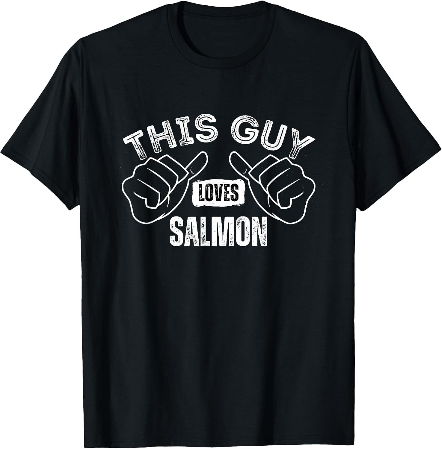 I Love Salmon Funny Text Merch - Adult & Kids T-Shirts, Sweatshirts & Hoodies apparel design preview 1