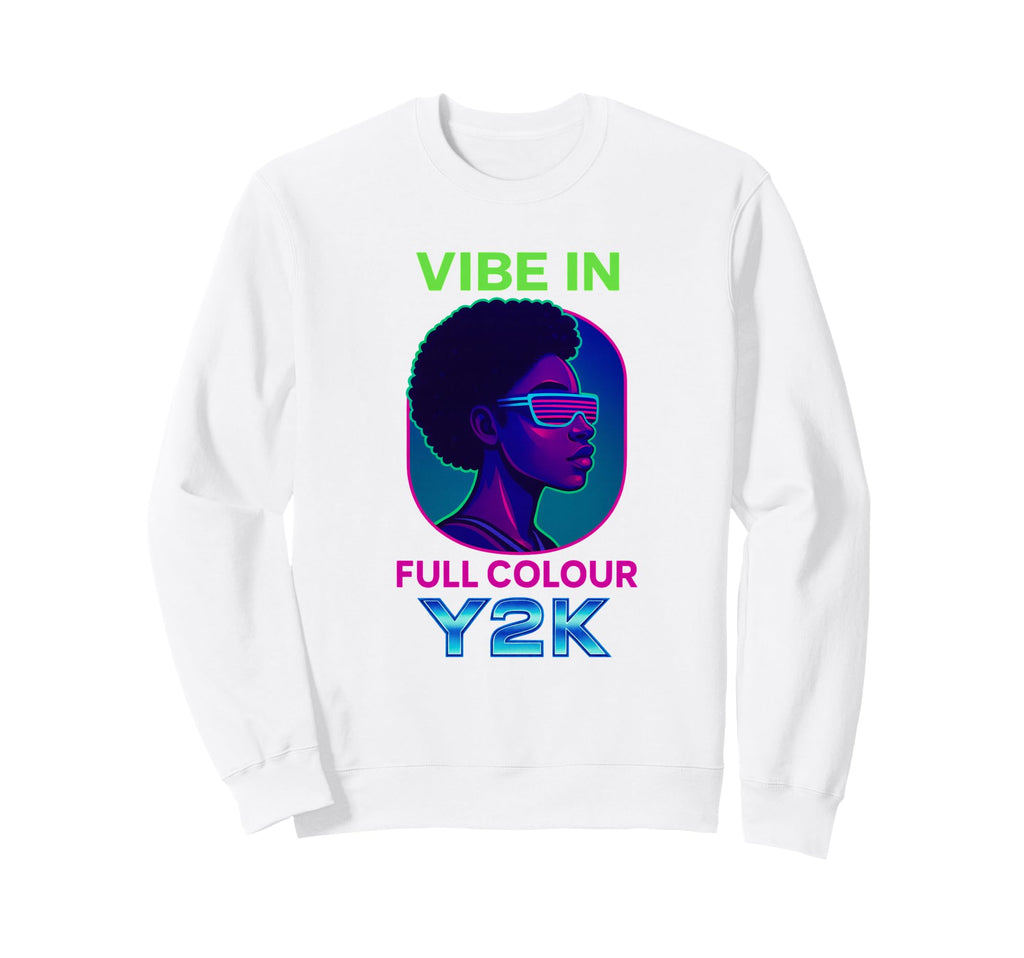 Vibe Full Colour Y2K Aesthetic Sweatshirt - Novelty Apparel for Adults - T-Shirt, Sweatshirt, Hoodie