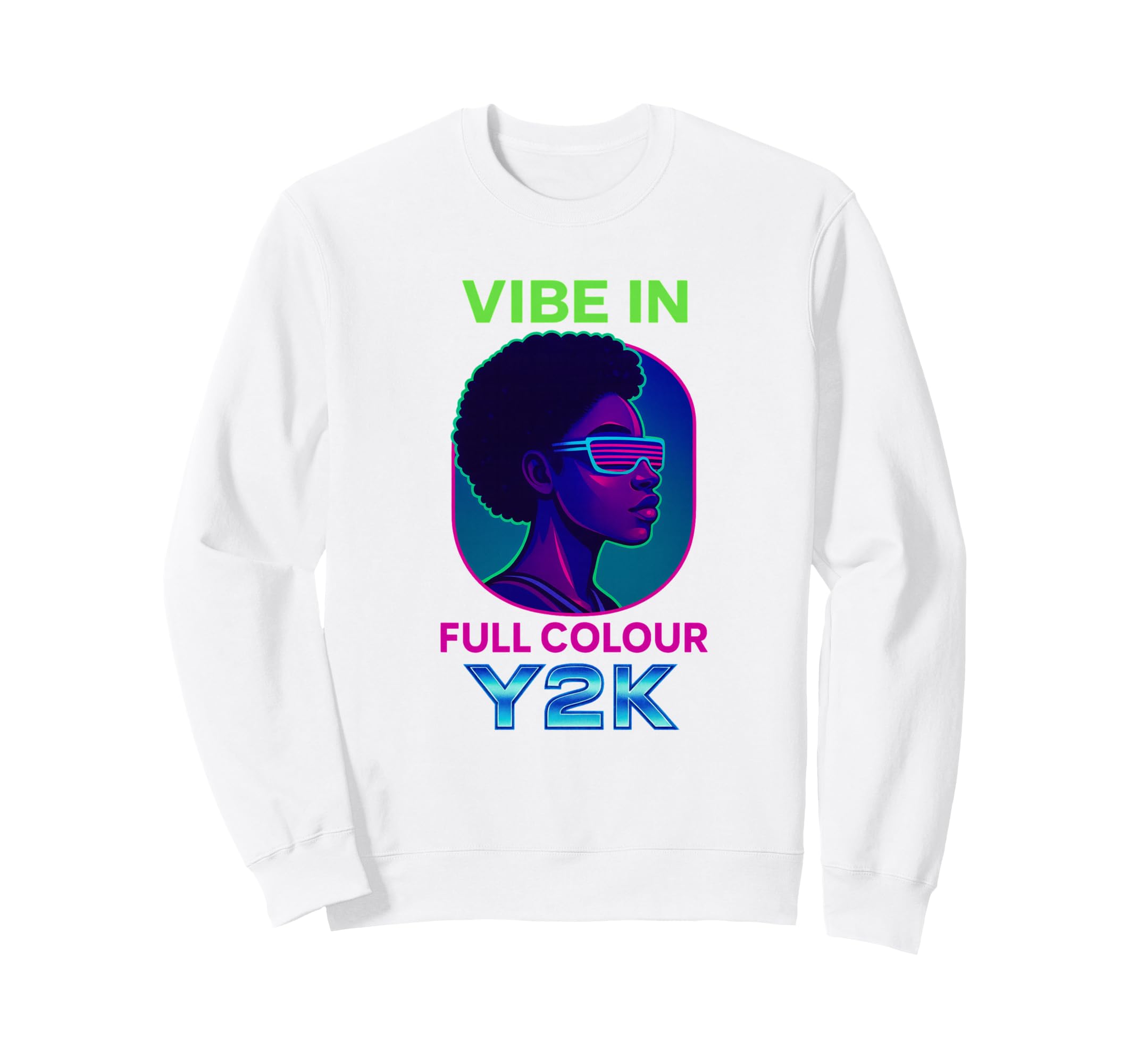 Vibe Full Colour Y2K Aesthetic Sweatshirt - Novelty Apparel for Adults - T-Shirt, Sweatshirt, Hoodie