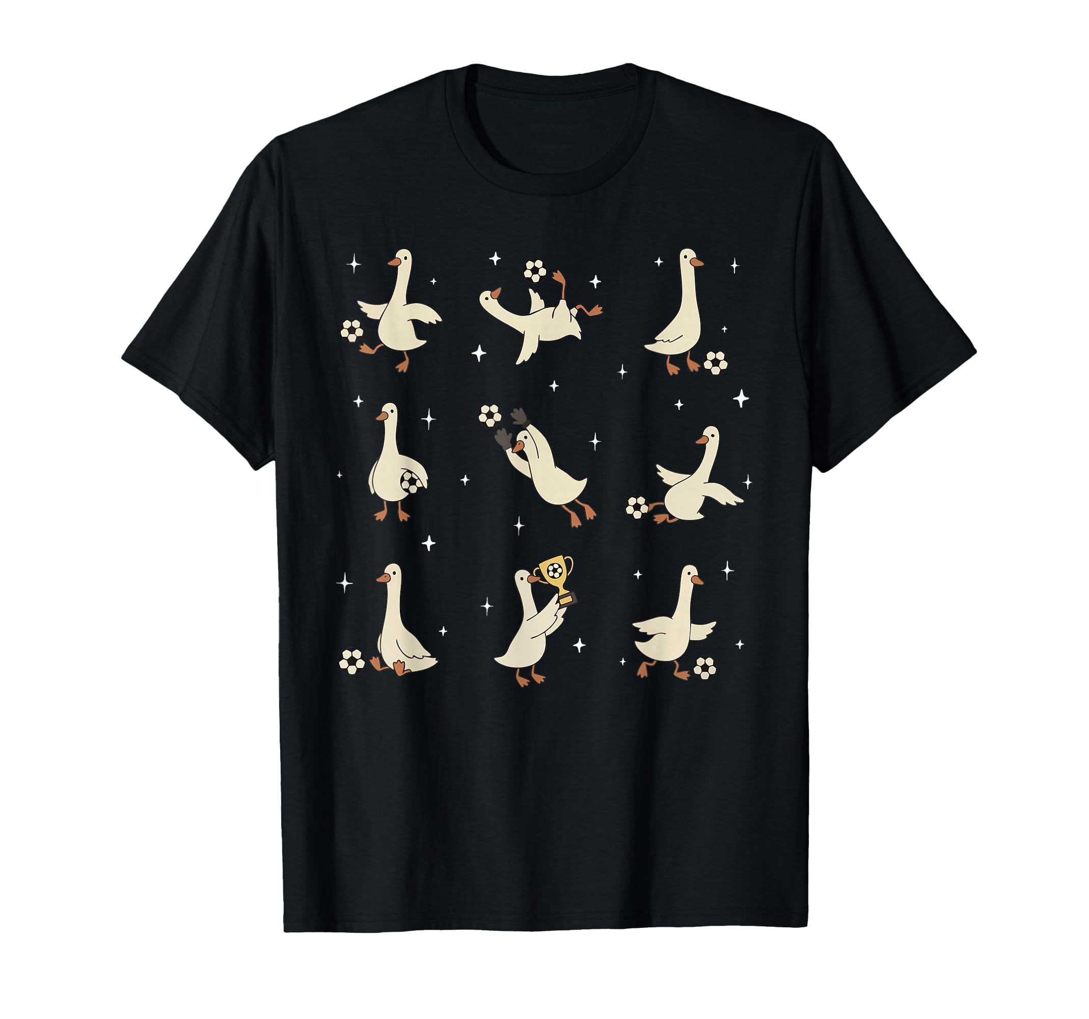 Funny Silly Goose Playing Soccer Team T-Shirt - Minimalist Print Unisex - T-Shirt, Sweatshirt, Hoodie