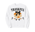 Thankful Pumpkin Fall Autumn Floral Boho Sweatshirt - Unique Graphic Unisex - T-Shirt, Sweatshirt, Hoodie