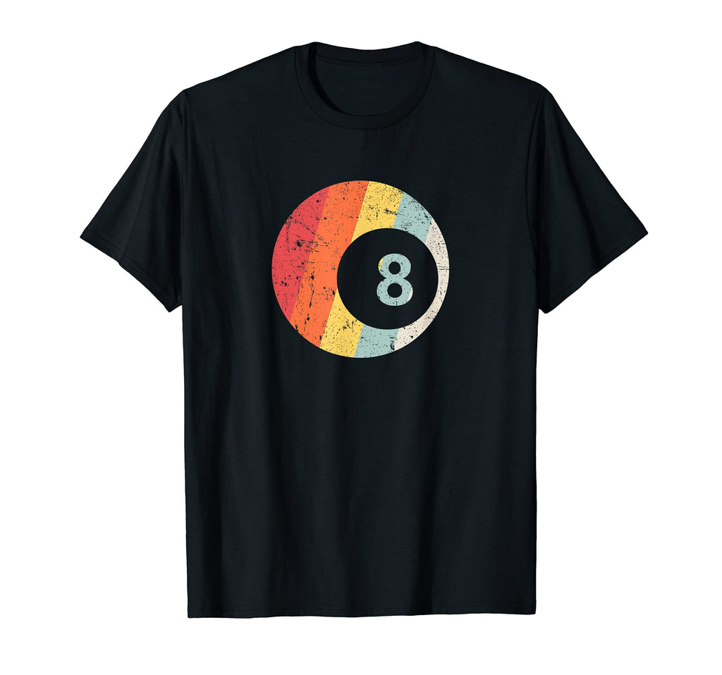 Billiards And Pool 8 Ball Distressed T-Shirt - Trendy Graphic for Adults - T-Shirt, Sweatshirt, Hoodie