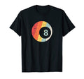 Billiards And Pool 8 Ball Distressed T-Shirt - Trendy Graphic for Adults - T-Shirt, Sweatshirt, Hoodie