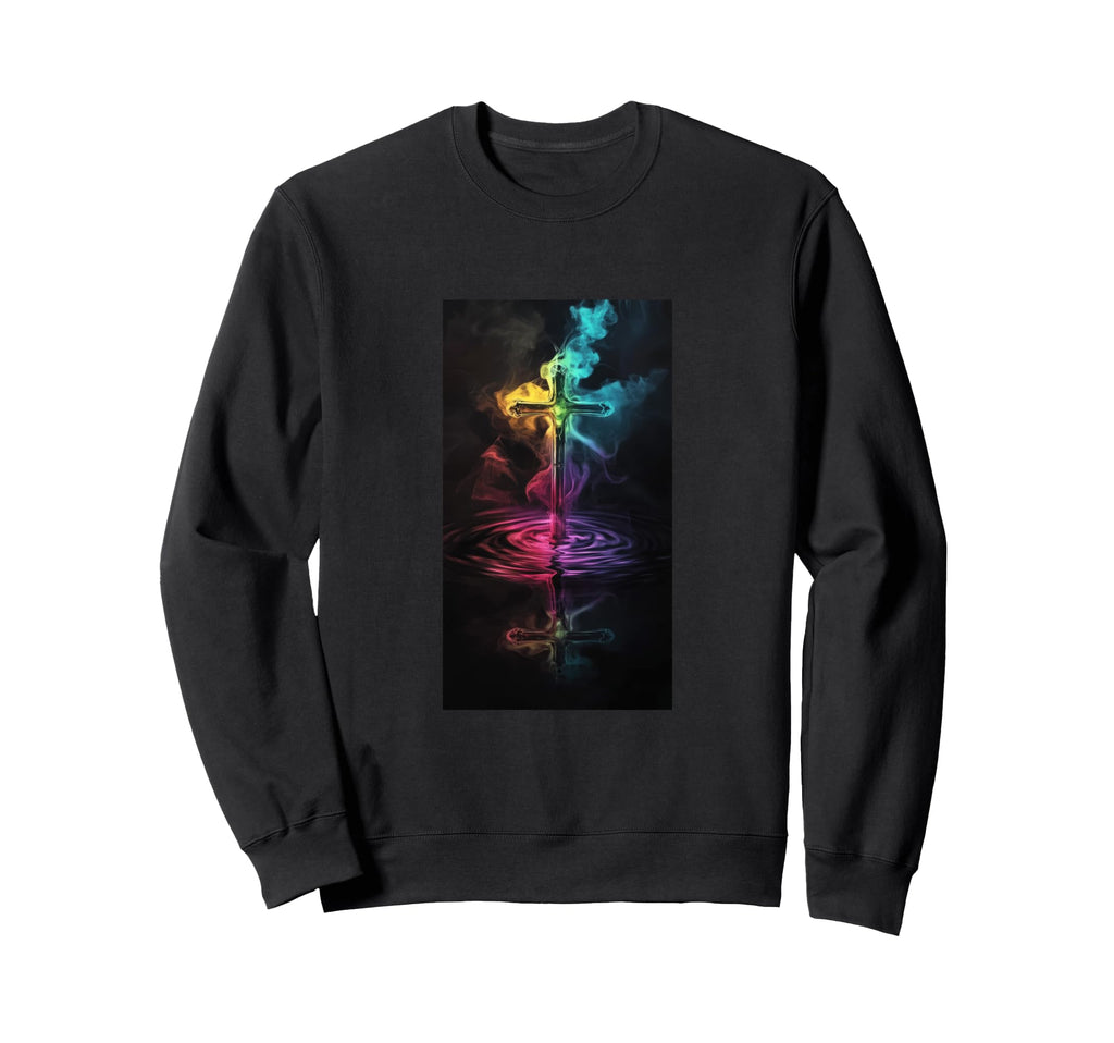 Gothic Cross Grunge Aesthetic Y2K Sweatshirt - Novelty Apparel for Adults - T-Shirt, Sweatshirt, Hoodie