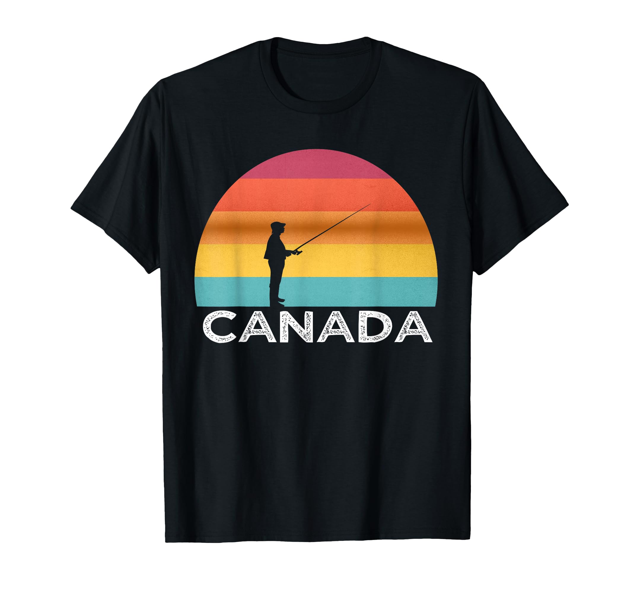 Sunset Canada Fishing Canadian T-Shirt - Unique Graphic Men Women - T-Shirt, Sweatshirt, Hoodie