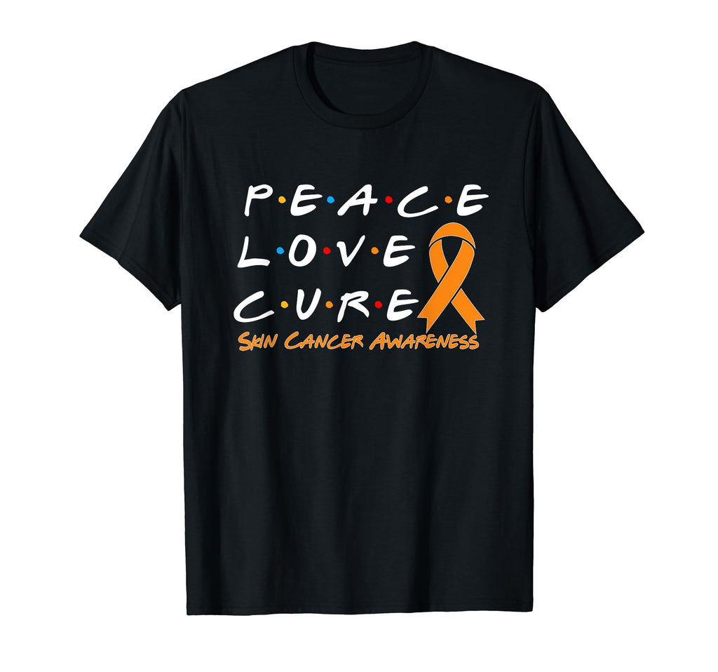 Skin Cancer Awareness Peace Love T-Shirt - Aesthetic Graphic for Adults - T-Shirt, Sweatshirt, Hoodie
