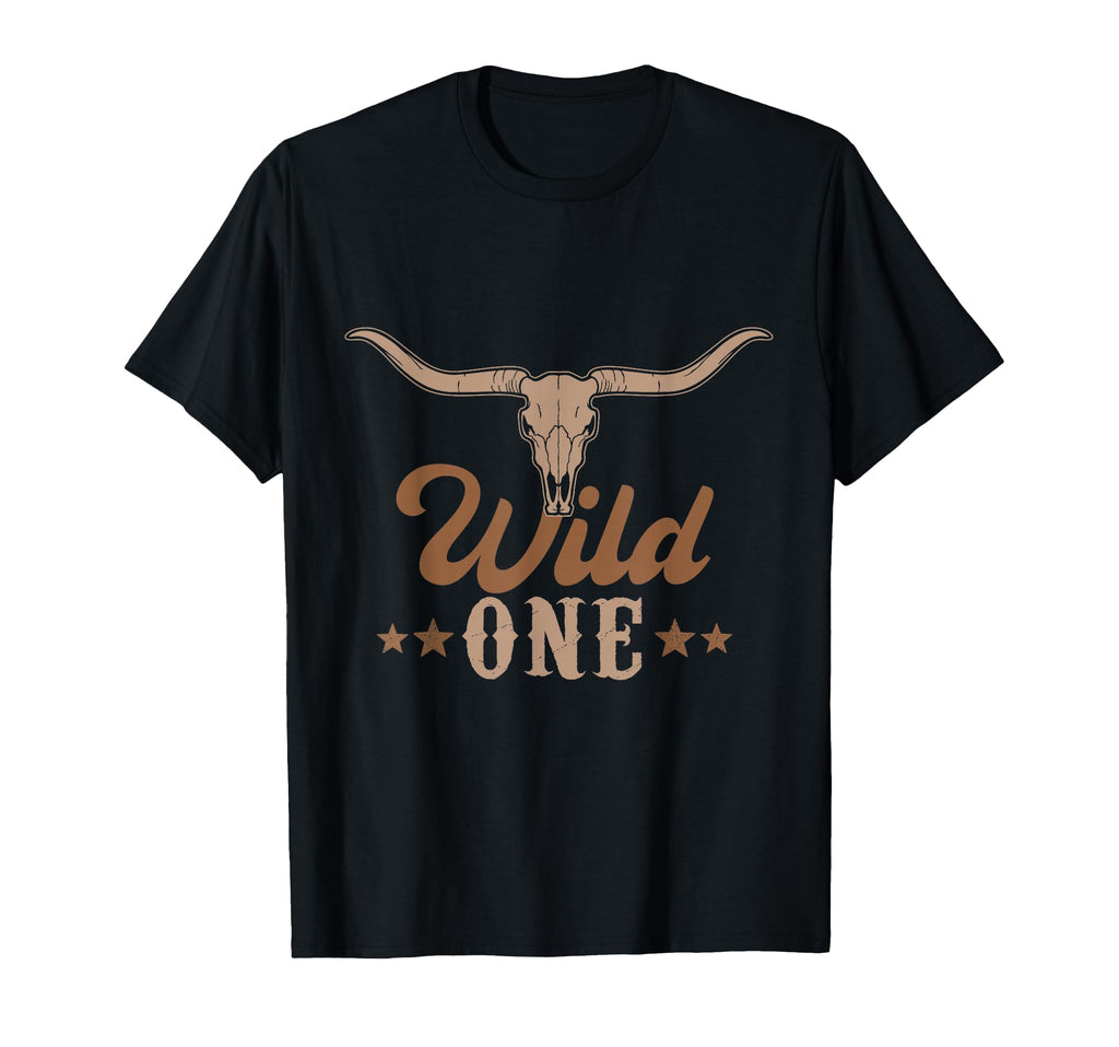 Wild One Cowboy Western Rodeo First T-Shirt - Minimalist Print for Adults - T-Shirt, Sweatshirt, Hoodie