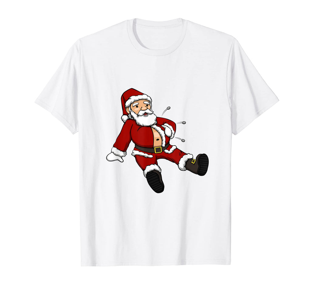 Santa Claus Eats Too Mutch Diner T-Shirt - Minimalist Print Unisex - T-Shirt, Sweatshirt, Hoodie
