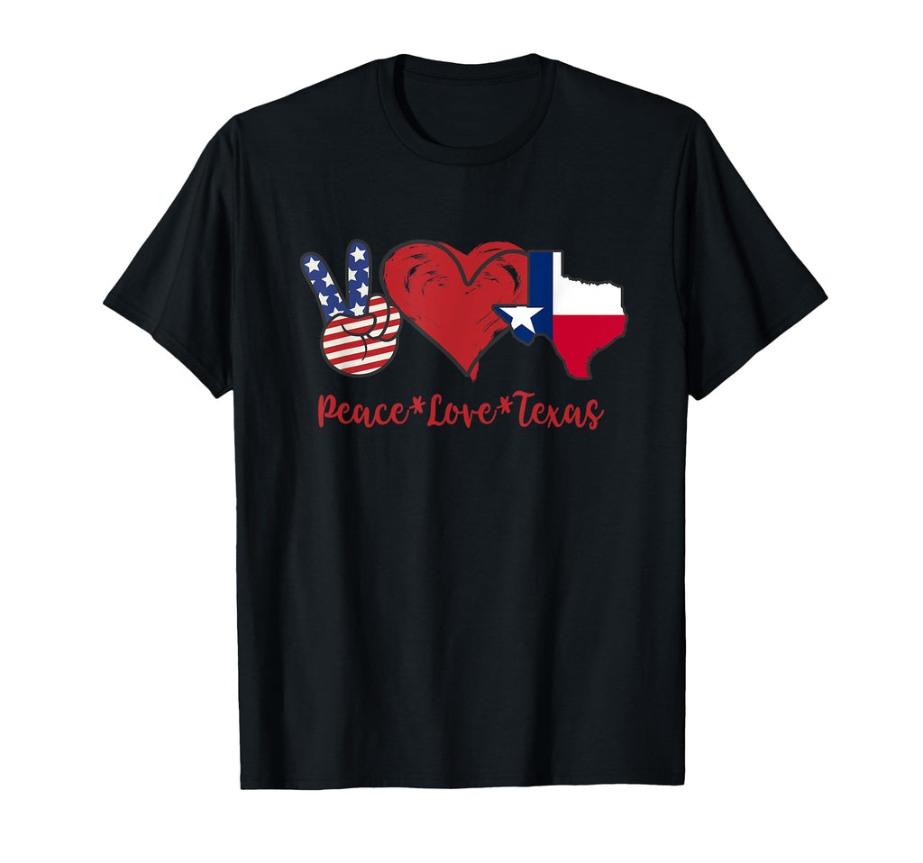 Peace Love Texas T-Shirt - Minimalist Print for Adults - T-Shirt, Sweatshirt, Hoodie