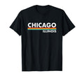 Chicago Illinois Stripes T-Shirt - Trendy Graphic for Adults - T-Shirt, Sweatshirt, Hoodie