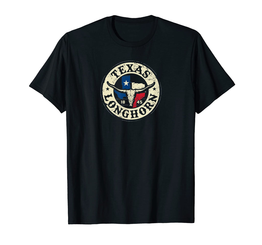 Texas 1845 Longhorn Cowboy And Rodeo T-Shirt - Unique Graphic for Adults - T-Shirt, Sweatshirt, Hoodie
