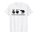Peace Love Elephants Funny Elephant T-Shirt - Aesthetic Graphic Unisex - T-Shirt, Sweatshirt, Hoodie