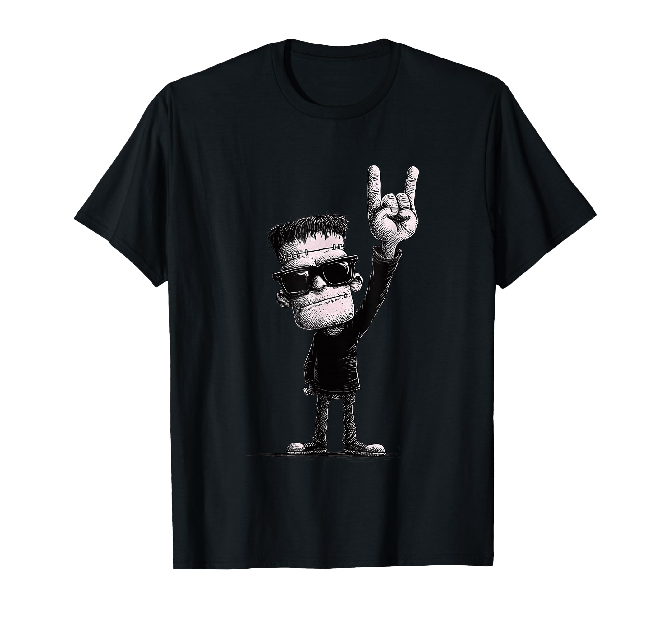 Rock Frankenstein Halloween T-Shirt - Streetwear Style Men Women - T-Shirt, Sweatshirt, Hoodie