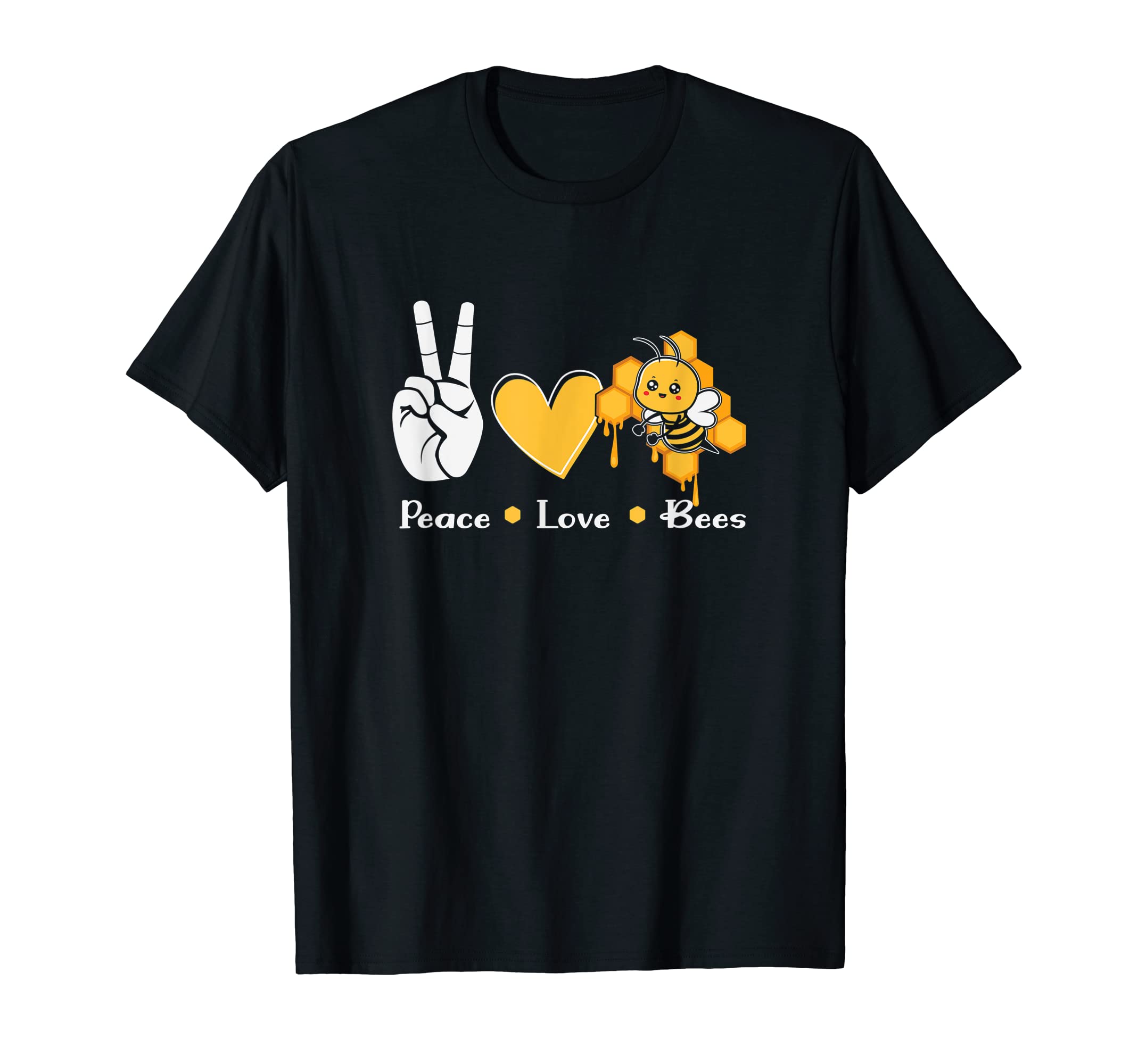 Bee Lover Bee Peace Love Bees Gift Hoodie - Streetwear Style Unisex - T-Shirt, Sweatshirt, Hoodie
