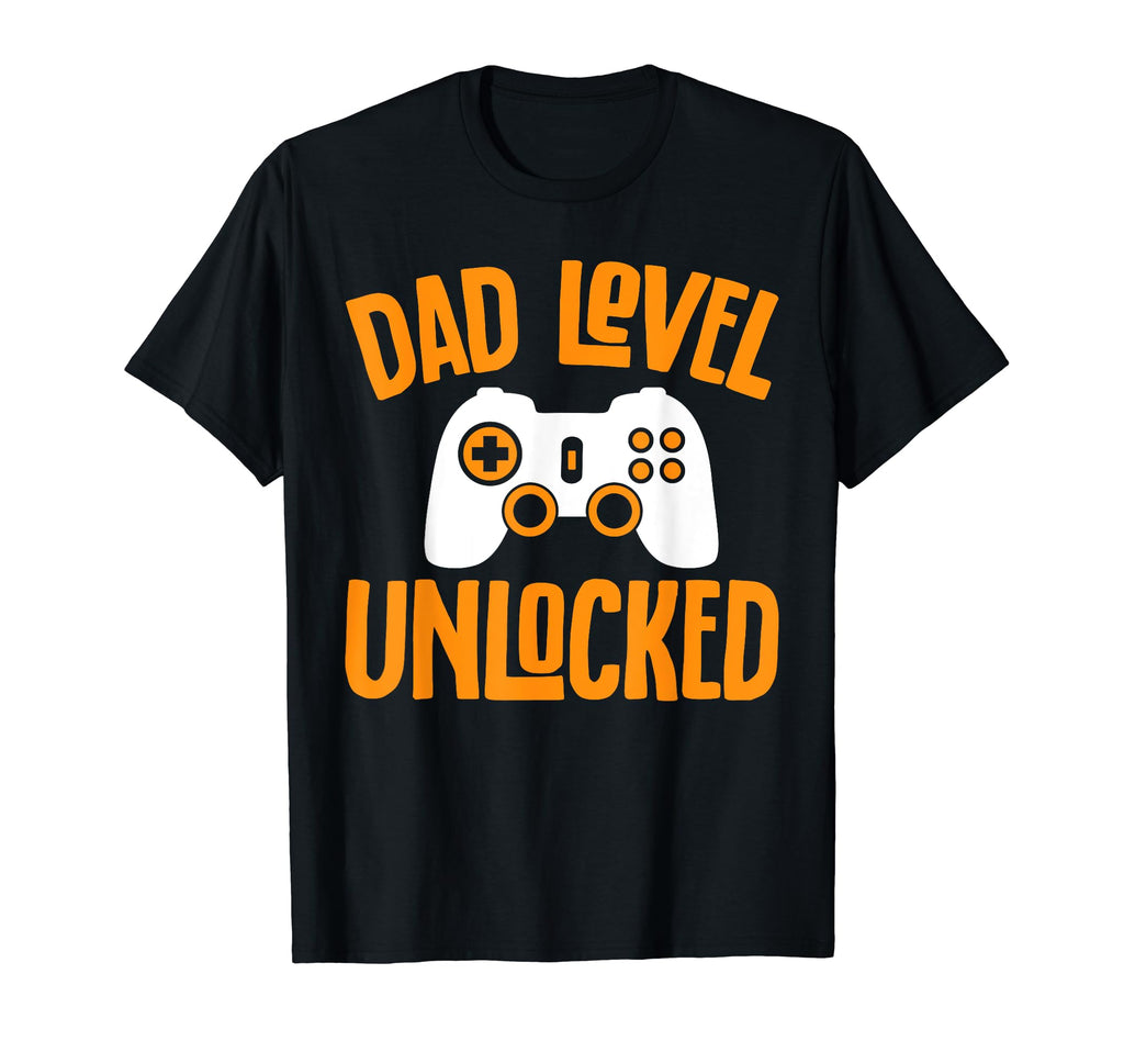 Funny Fathers Day Dad Level Unlocked Gamer T-Shirt - Graphic Print Unisex - T-Shirt, Sweatshirt, Hoodie