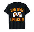 Funny Fathers Day Dad Level Unlocked Gamer T-Shirt - Graphic Print Unisex - T-Shirt, Sweatshirt, Hoodie