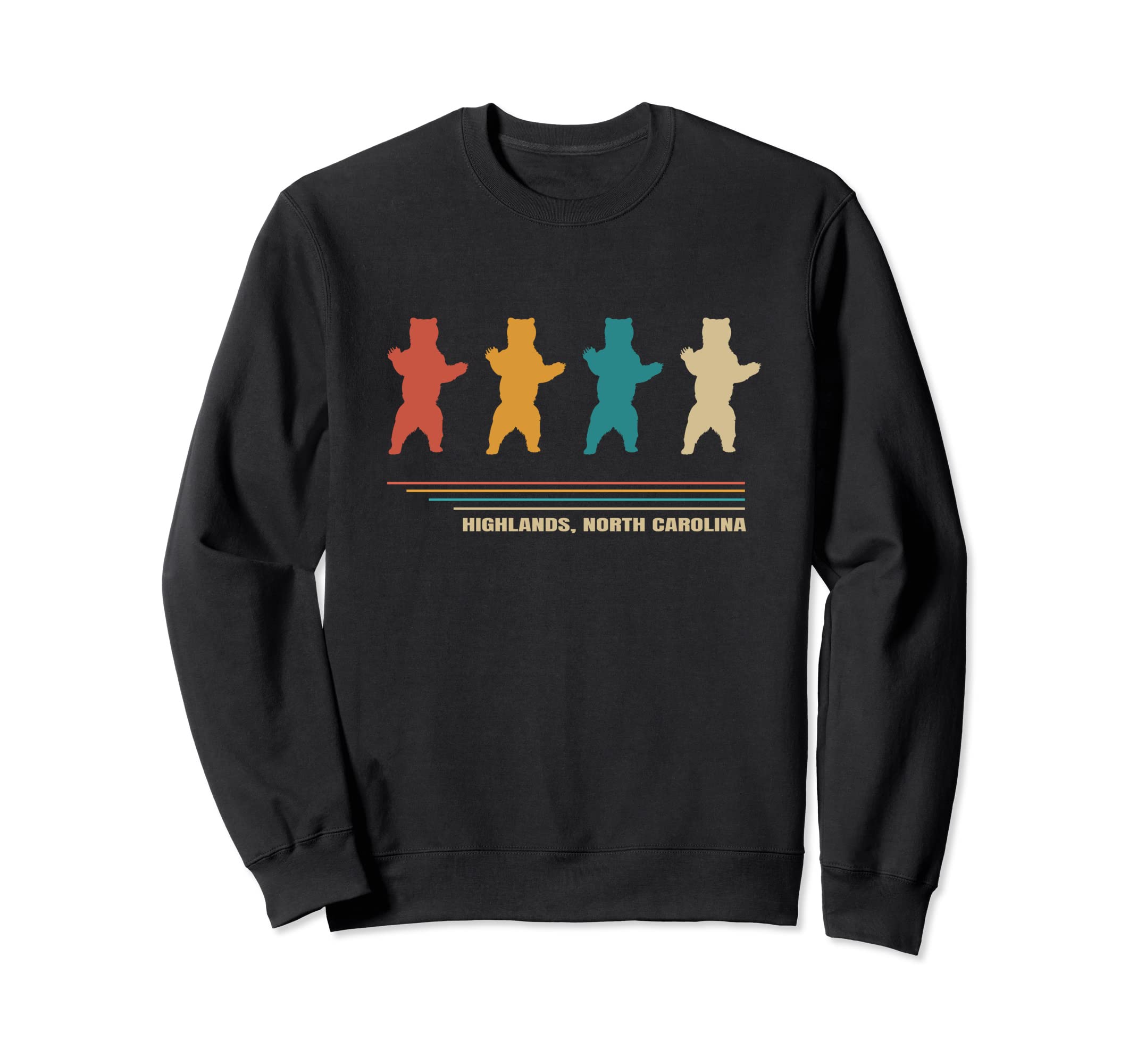 Highlands North Carolina Bear Nc Sweatshirt - Trendy Graphic Unisex - T-Shirt, Sweatshirt, Hoodie