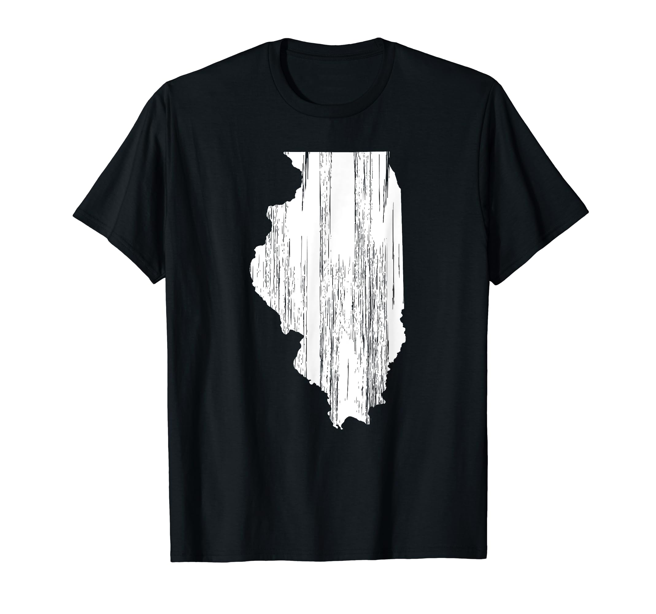 State Illinois Distressed Outline T-Shirt - Aesthetic Graphic Unisex - T-Shirt, Sweatshirt, Hoodie