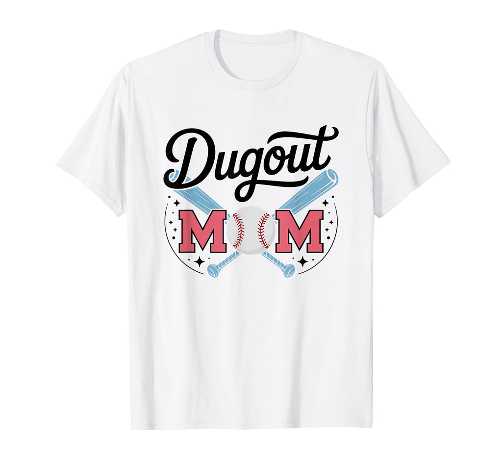 Baseball Mom Proud Dugout Supporter T-Shirt - Custom Art Print Unisex - T-Shirt, Sweatshirt, Hoodie