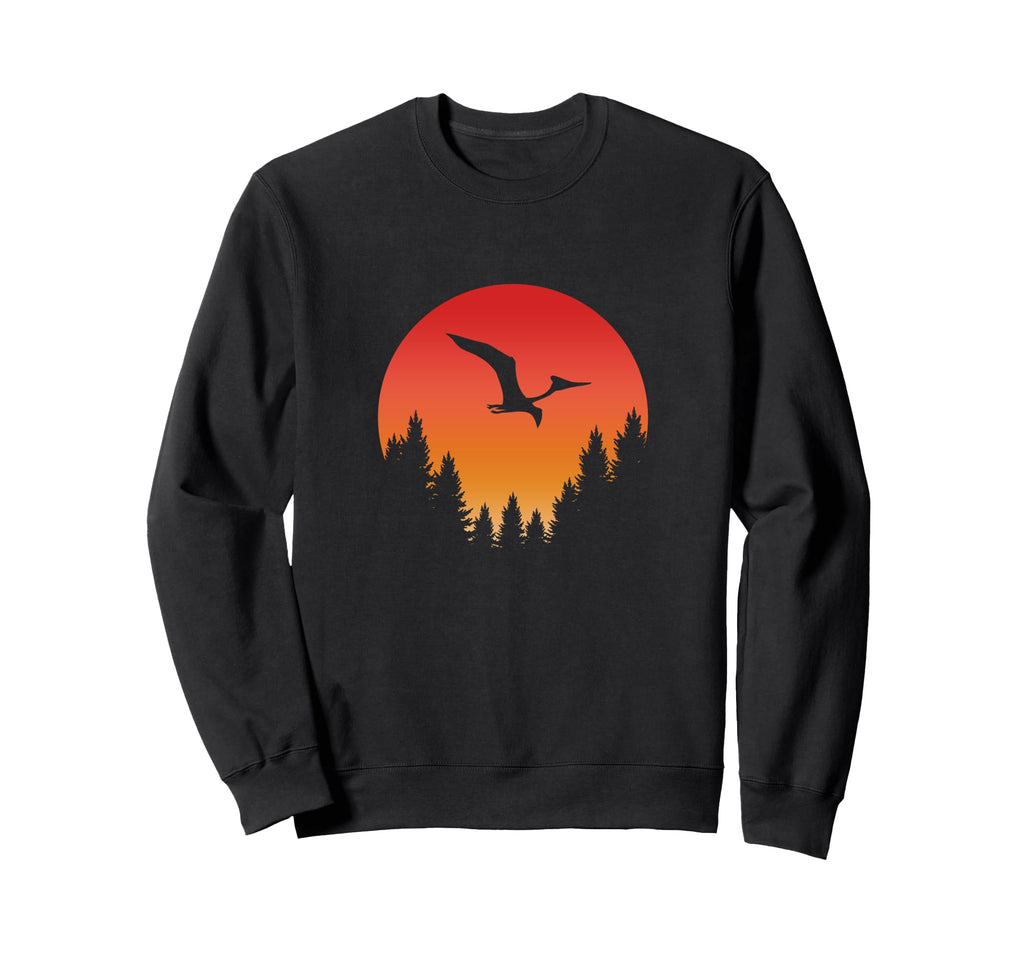 Pterodactyl And Sunset Sweatshirt - Graphic Print Men Women - T-Shirt, Sweatshirt, Hoodie