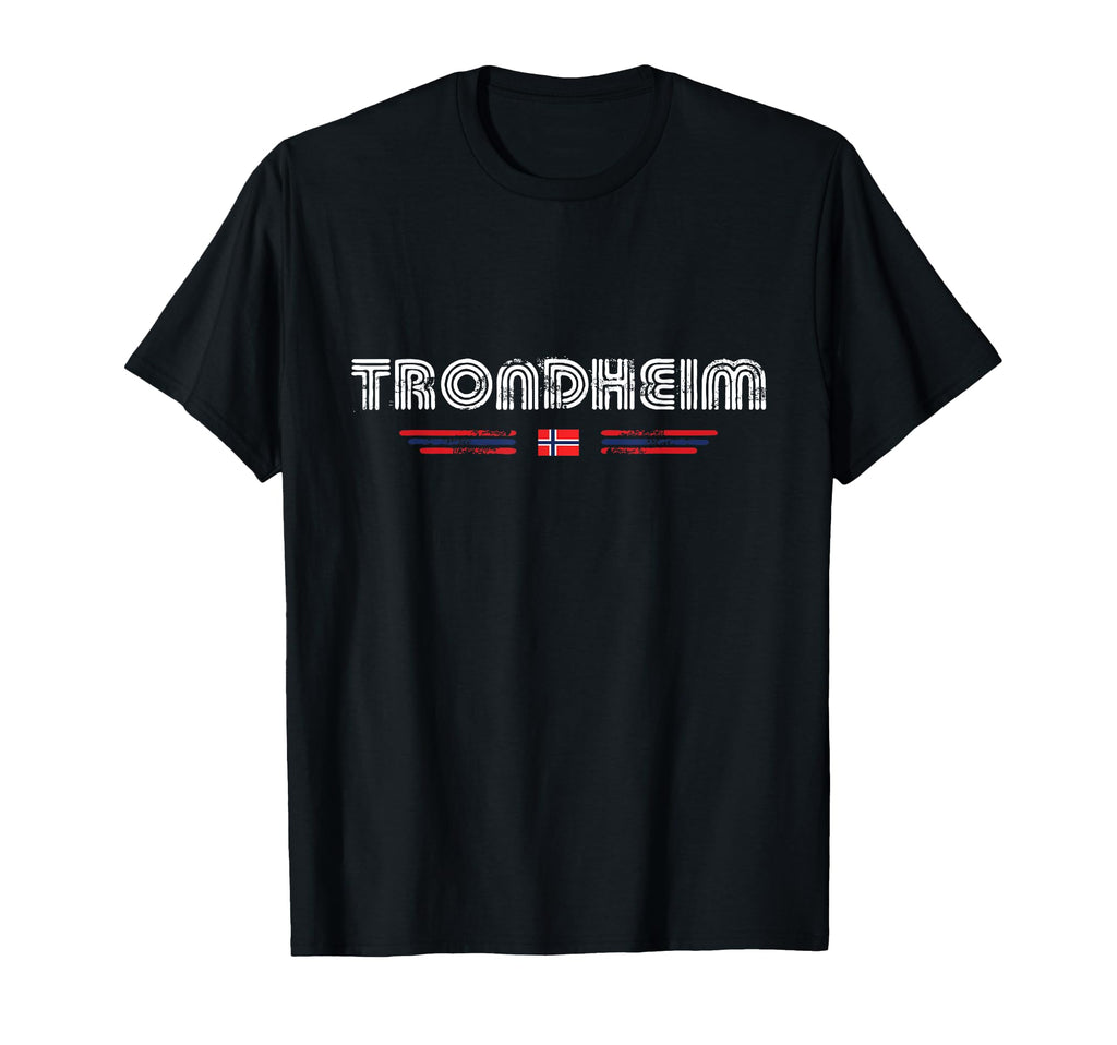 Trondheim Norway 70S 80S Type T-Shirt - Unique Graphic for Adults - T-Shirt, Sweatshirt, Hoodie