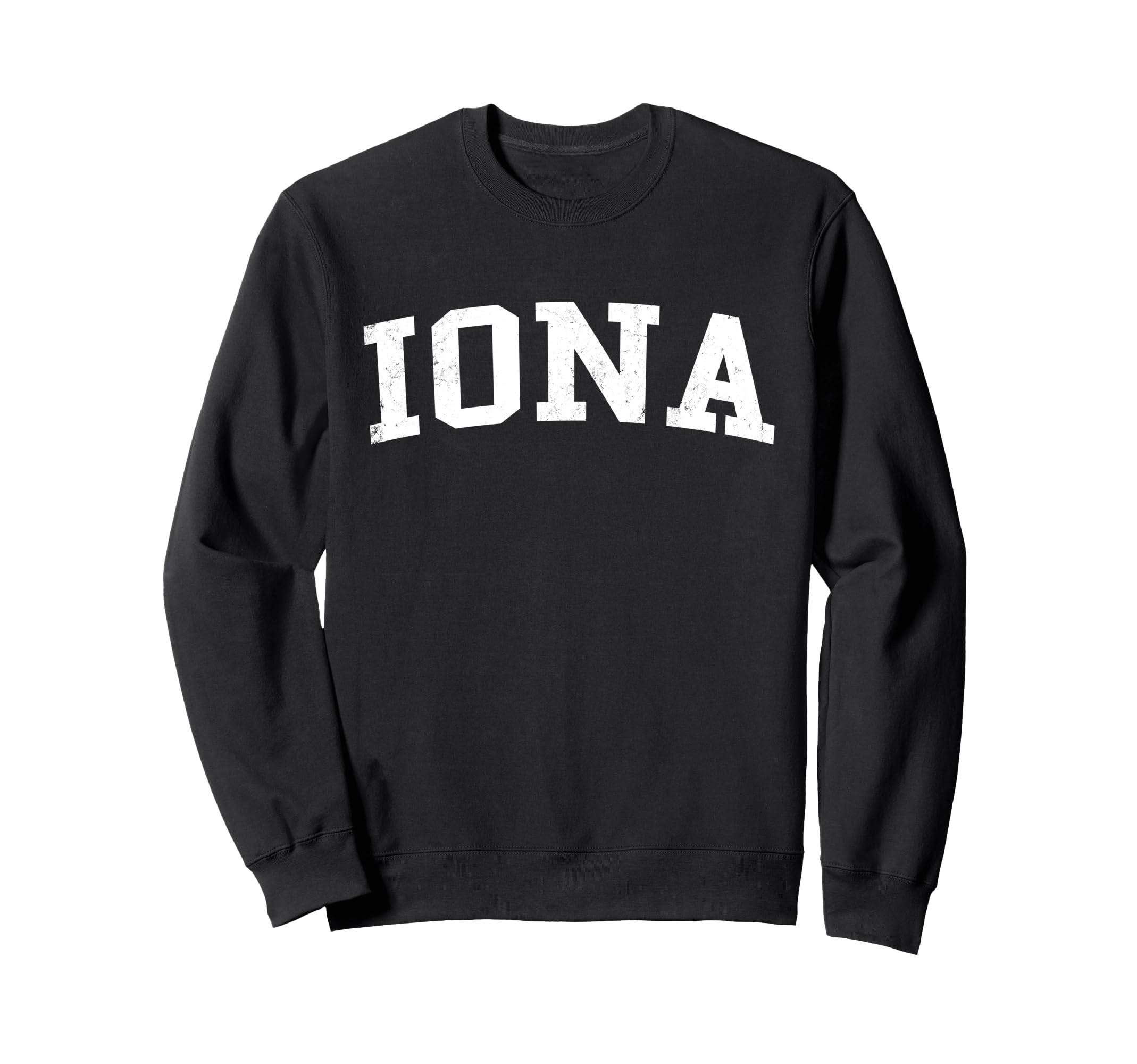 Iona Fl Distressed White Varsity Sweatshirt - Graphic Print Men Women - T-Shirt, Sweatshirt, Hoodie