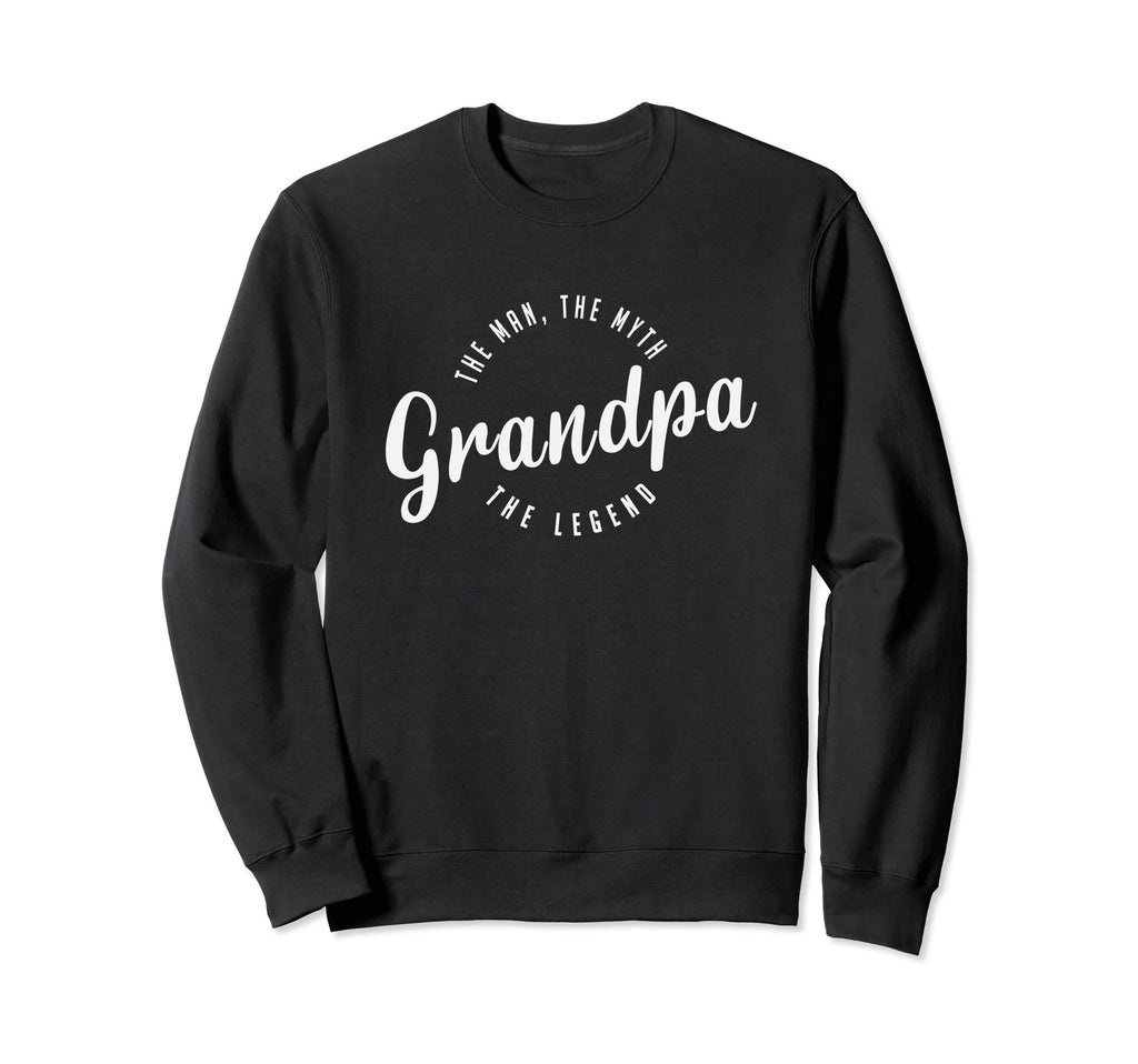 Grandpa Myth Legend Distressed Sweatshirt - Minimalist Print Men Women - T-Shirt, Sweatshirt, Hoodie