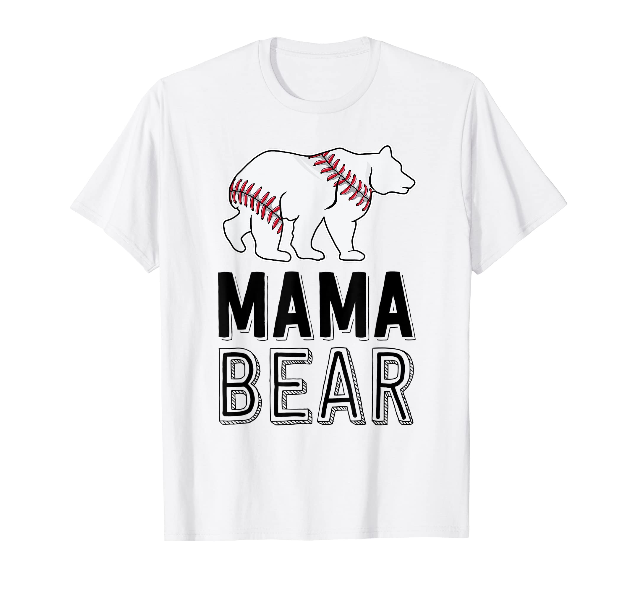 Mama Bear Mom Baseball Shirts T-Shirt - Novelty Apparel for Adults - T-Shirt, Sweatshirt, Hoodie