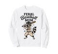Raccoon Feral Baseball Mom Trash Sweatshirt - Unique Graphic Men Women - T-Shirt, Sweatshirt, Hoodie
